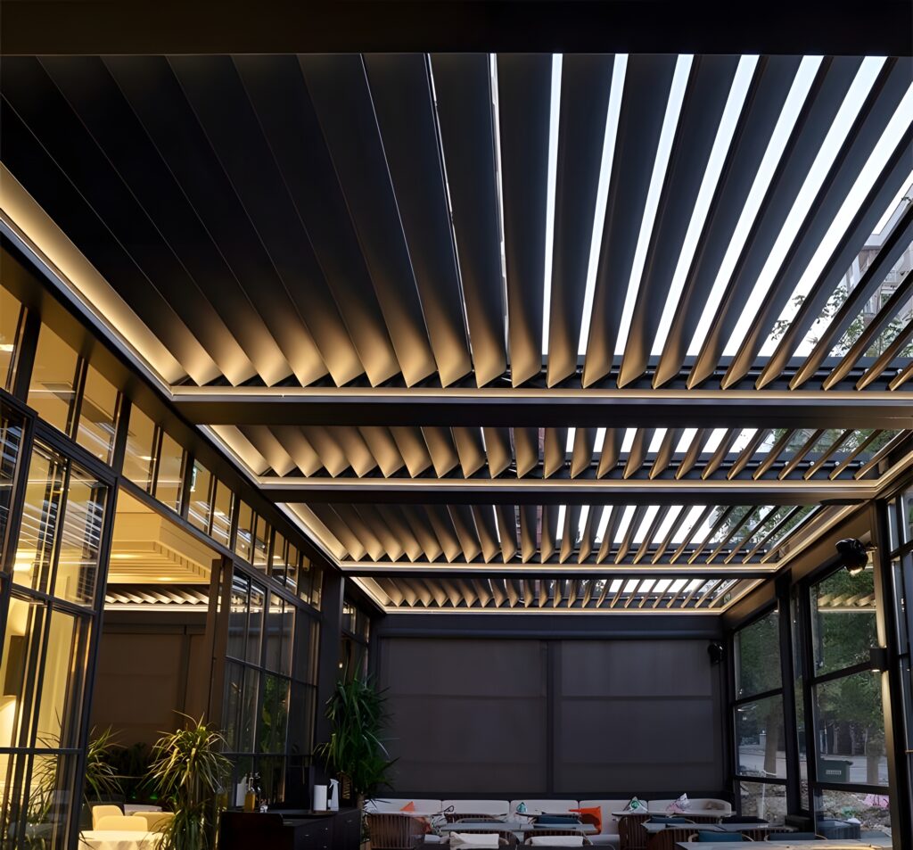Bioklimatik PERGOLA Sistemleri - İsrail Motorized-Electric-louver-Pergola-Otomatik Pergola Sistemleri