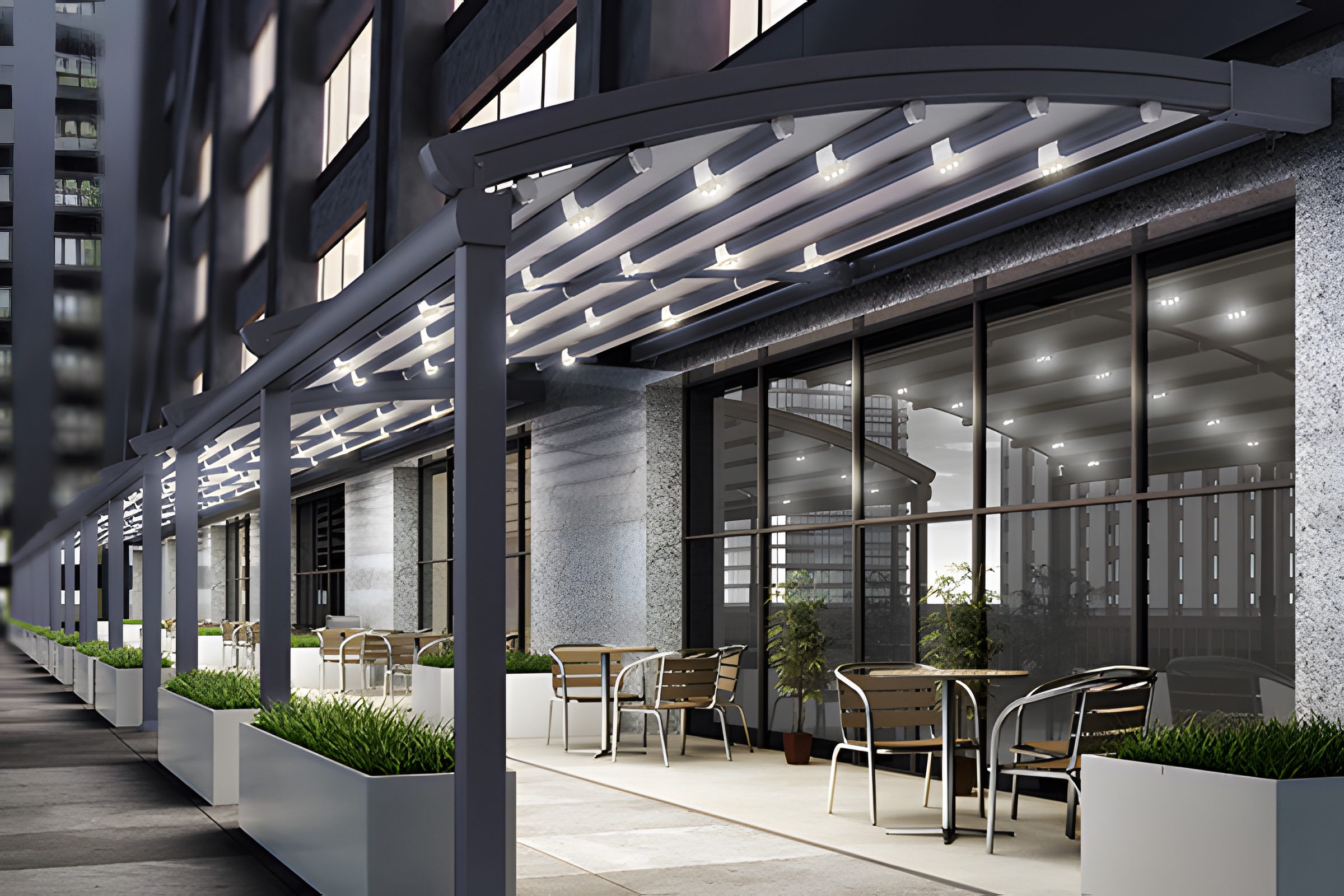 Pergola Sitemleri,Kafe, restoran, Otel Önü Kapatma Projesi
