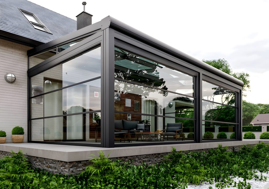 İzmir giyotin cam ev-villa uygulaması- skyartshading
